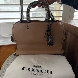 Coach Rogue bag with colour block snakeskin detail